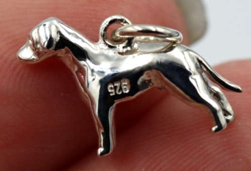 Genuine New Sterling Silver 925 Solid Dog Pendant Or Charm