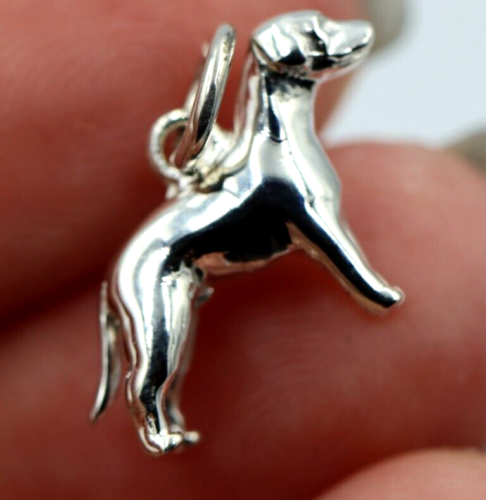 Genuine New Sterling Silver Solid Dog Pendant Or Charm