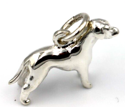 Genuine New Sterling Silver 925 Solid Dog Pendant Or Charm