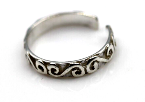 Kaedesigns New Genuine Sterling Silver Swirl Toe Ring