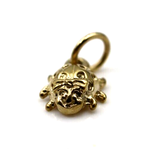 Genuine 9ct Yellow Gold Ladybird Beetle Pendant or Charm