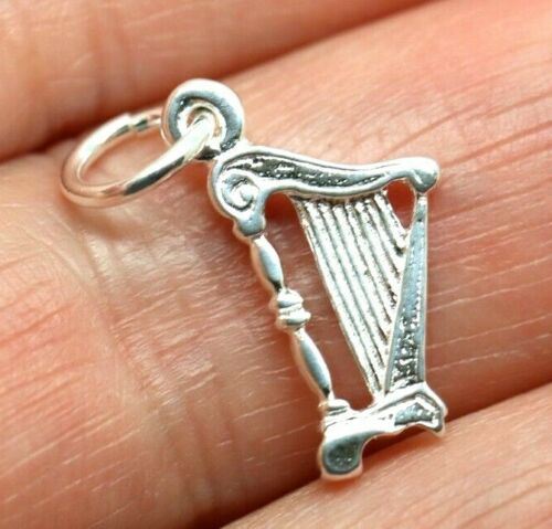 Kaedesigns New Sterling Silver 925 Lightweight Harp Pendant / Charm