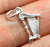 Kaedesigns New Sterling Silver Lightweight Harp Pendant / Charm
