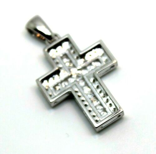 Cubic Zirconia 925  Sterling Silver Huge Cross Pendant *Free Express Post In Oz