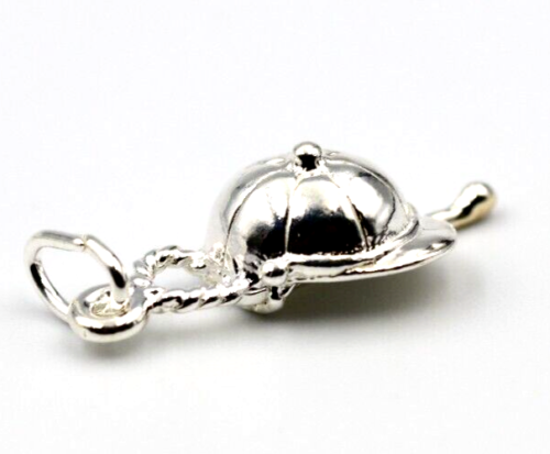 Genuine Sterling Silver 925 Charm Pendant Hat, Baseball Cap & Crop