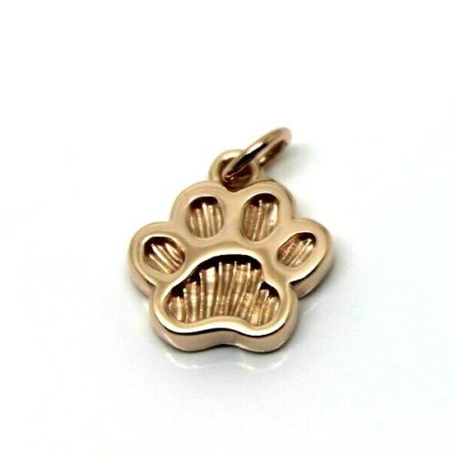 Kaedesigns Genuine 9ct Yellow or Rose or White Gold charm Dog Animal PAW Pendant