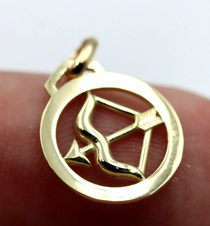 Genuine New 12mm Sterling Silver 925 or 9ct Yellow Gold Pendant / Charm - Sagittarius