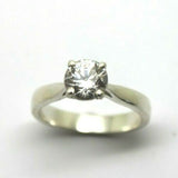 Kaedesigns, Genuine 9ct Solid White Gold 4 Claw Set Engagement Ring Size N