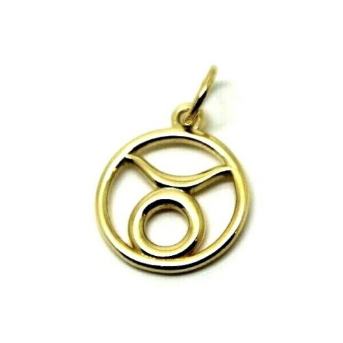 New 9ct 9K Yellow, Rose Or White Gold Modern Zodiac Taurus Pendant