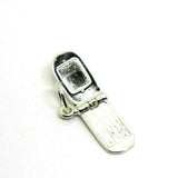 Sterling Silver Solid 3D Mobile flip Phone Telephone Pendant