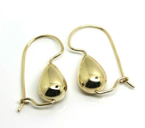 Genuine New 9ct 9kt Solid Yellow, Rose or White Gold Teardrop Hook Earrings
