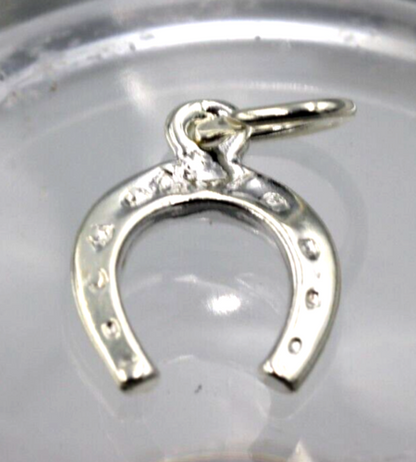 Sterling Silver Small Lucky Horse Shoe Horseshoe Charm with jump ring