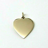Genuine 375 9ct Yellow or Rose or White Gold Small Heart Shield Pendant