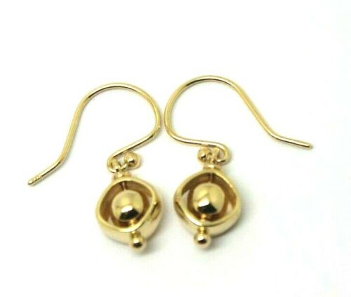 Genuine 9k 9ct Yellow, Rose or White Gold Spinning Belcher Ball Earrings