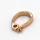 GP rose gold plated Sterling Silver Plain Enhancer Bail Clasp 10mm size