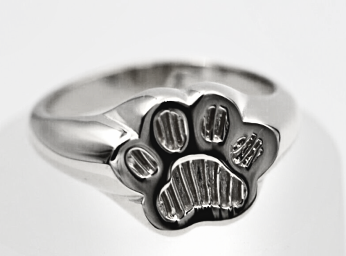 Kaedesigns New Size 7.5 / P 9ct Yellow, Rose or White Gold Dog / Animal Paw Ring