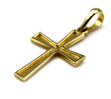 Genuine Small 14ct 14K Yellow Gold Cross Pendant or Charm*Free express post oz