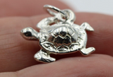 Genuine Sterling Silver 925 Turtle Charm / Pendant *Free Post Oz