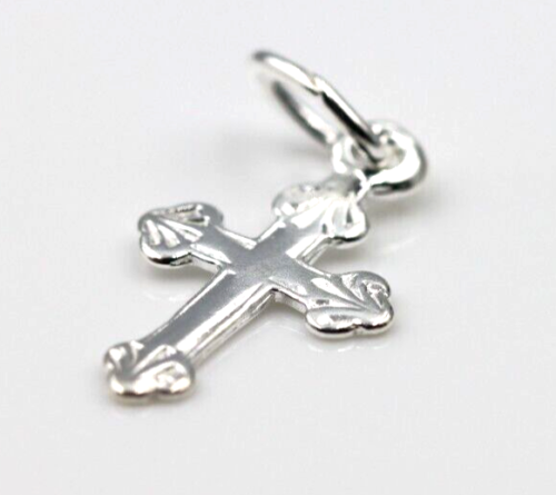 New Genuine Small Sterling Silver Delicate Celtic Cross Pendant