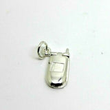 Sterling Silver Solid 3D Mobile flip Phone Telephone Pendant