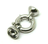 Sterling Silver Bolt Ring Clasp 20mm x 4mm Oval Caps Necklace Catch