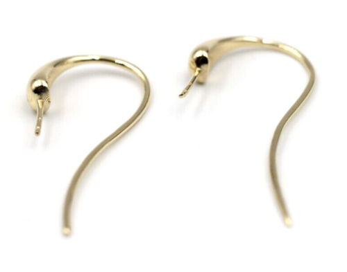 Genuine Large 9ct Yellow, Rose or White Gold Earring Hooks For Earrings + Pearl Pin