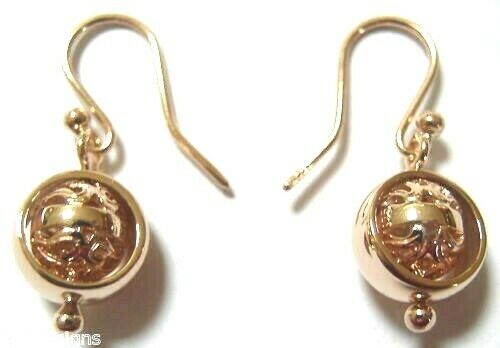 Kaedesigns, New 9ct yellow, Rose or White Gold Spinning Filigree Belcher Ball Earrings