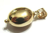 Kaedesigns New Genuine New 9ct 9kt Yellow, Rose or White Gold Oval Bubble Ball Pendant