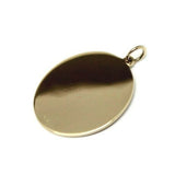 Kaedesigns Full Solid Genuine 9ct Huge Yellow, Rose or White Gold Oval Shield Pendant
