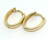 Full New Genuine 9ct 9K Yellow, Rose or White Gold Small Hoop Oval Earrings