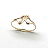 Kaedesigns New Solid 9ct Rose Gold Diamond Set Small Delicate Initial Ring Letter R