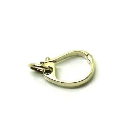 Genuine 9ct Yellow gold Plain 13mm Enhancer Bail Clasp with loop and soldered jump ring