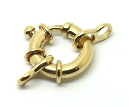 Genuine 9ct 9k 375 Large Yellow Gold Bolt Ring Clasp With Figure 8 Ends 11mm, 13mm, 15mm, 18mm or 20mm