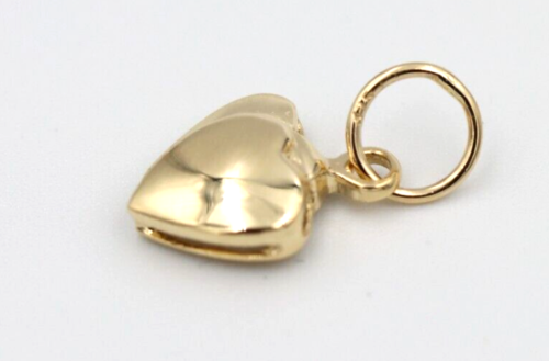 Genuine Small 9k 9ct Yellow, Rose or White Gold Double Heart Pendant or Charm