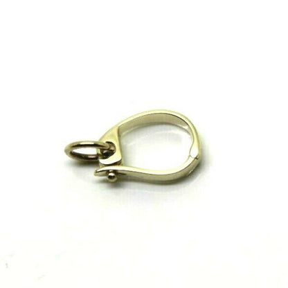 Genuine 9ct Yellow gold Plain 13mm Enhancer Bail Clasp with loop and soldered jump ring