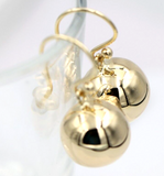 Kaedesigns Genuine New 9ct 9kt Yellow, Rose or White Gold 14mm Euro Ball Drop Earrings