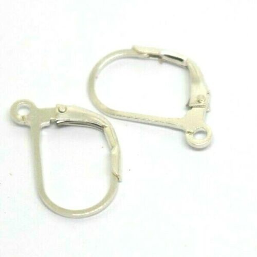 Genuine Sterling Silver 925 14.5mm Plain Continental Clip Hooks