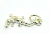 Genuine Sterling Silver 925 Crocodile 3D Pendant Or Charm