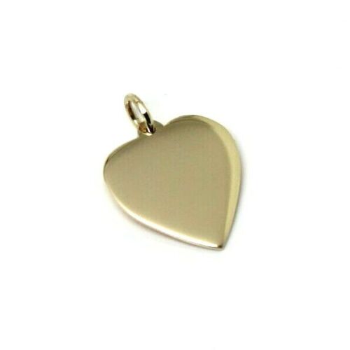 Genuine 375 9ct Yellow or Rose or White Gold Small Heart Shield Pendant