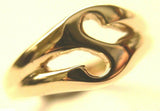 Genuine Solid 9ct 9K Yellow Or Rose Or White Gold 375 Large Initial Ring S