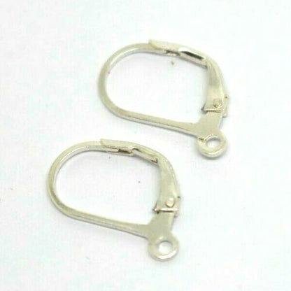 Genuine Sterling Silver 925 14.5mm Plain Continental Clip Hooks