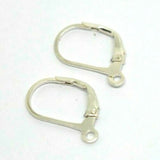 Genuine Sterling Silver 925 14.5mm Plain Continental Clip Hooks