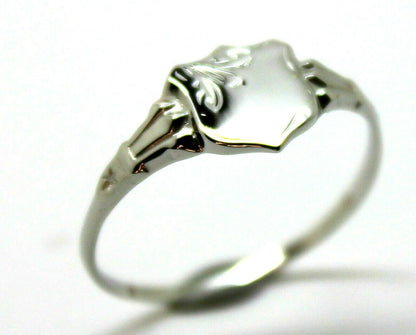 Size K, Kaedesigns New Childs Solid 9ct 9k Yellow, Rose or White Gold Shield Signet Ring