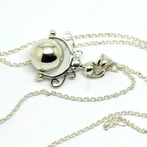 Kaedesign, Sterling Silver Chain Belcher 60cm Necklace & Ball Spinner Pendant