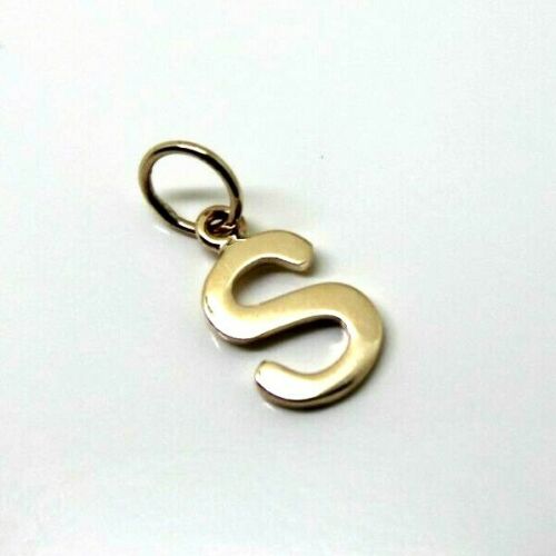 Kaedesigns, Genuine 9ct 9kt Genuine Solid Yellow, Rose or White Gold Initial Pendant S