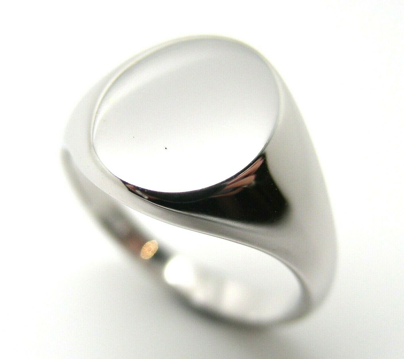 Genuine New Size M Sterling Silver 925 Solid Heavy Signet Ring