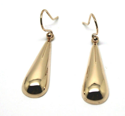 Kaedesigns Genuine 9ct 9kt Solid Yellow, Rose or White Gold Half Teardrop Hook Earrings