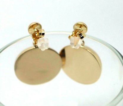 Genuine Very Large Size 9ct 9K Solid Yellow, Rose or White Gold Stud Half Oval Bubble Earrings