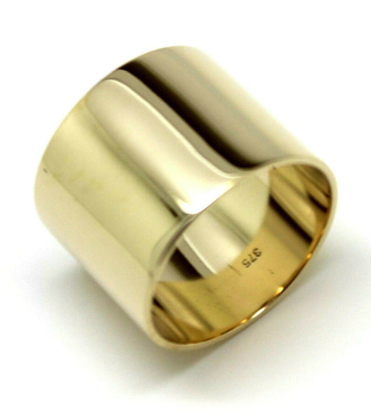 Size R Genuine Solid 9ct Yellow, Rose or White Gold / 375 Full 16mm Extra Wide Band Ring