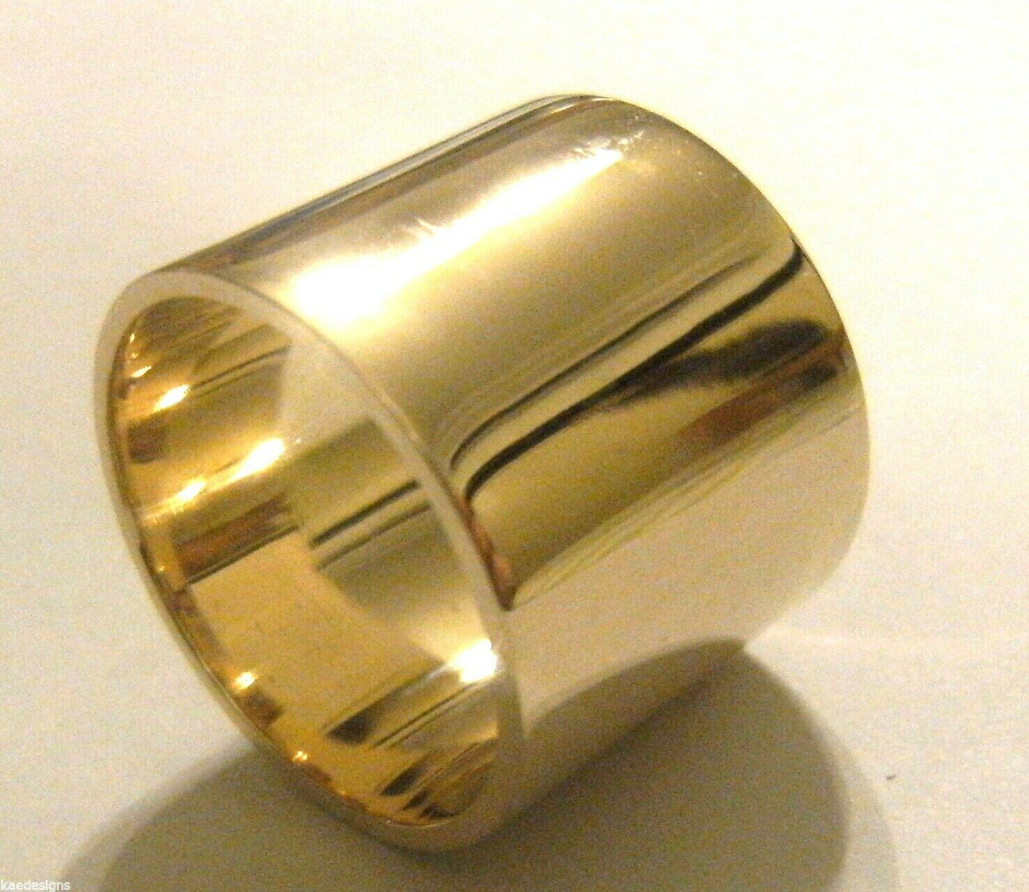 Size 13 / Z +1 New Genuine 10ct 10kt Yellow, Rose or White Gold Solid 15mm Extra Wide Band Ring